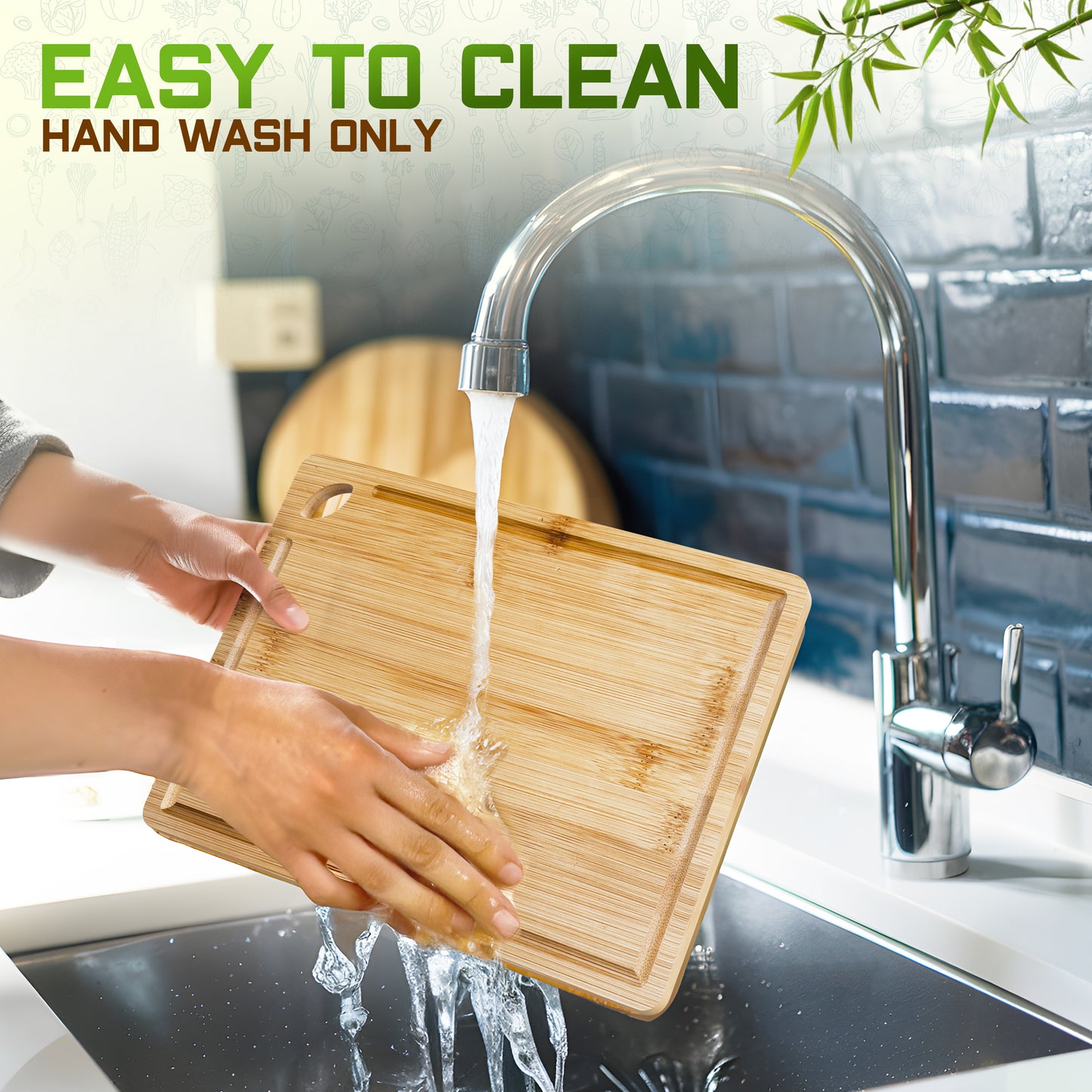 3-Piece Bamboo Cutting Board Set